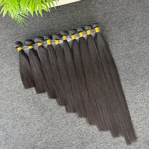 ผมต่อตรงแบบเวอร์จิ้น 22 นิ้ว ผมแท้ 100% สีดำธรรมชาติ เงางามตรงเป็นมัด มีหลายขนาด - Product Image 2