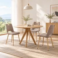 Chaise rembourrée à dossier en forme de cuillère, avec dossier incurvé et pieds effilés, pour salle à manger, maison, hôtel, restaurant