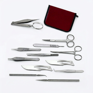 Ensemble de dissection orthopédique vétérinaire pour oiseaux, 14 pièces, instruments chirurgicaux manuels réutilisables en acier inoxydable avec étui - Product Image 1