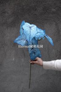 Bleu gris bleu brume bleu bleu foncé fleur artificielle correspondant mariage maison salle de mariage fleur fleur soie brute en gros - Product Image 6