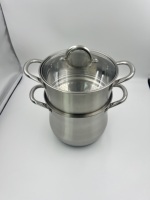 Großhandel Edelstahl Multifunktion ale Suppe Kochtopf 24cm Dampf garer Auflauf Kochute nsilien Induktion sherd Metall pfanne