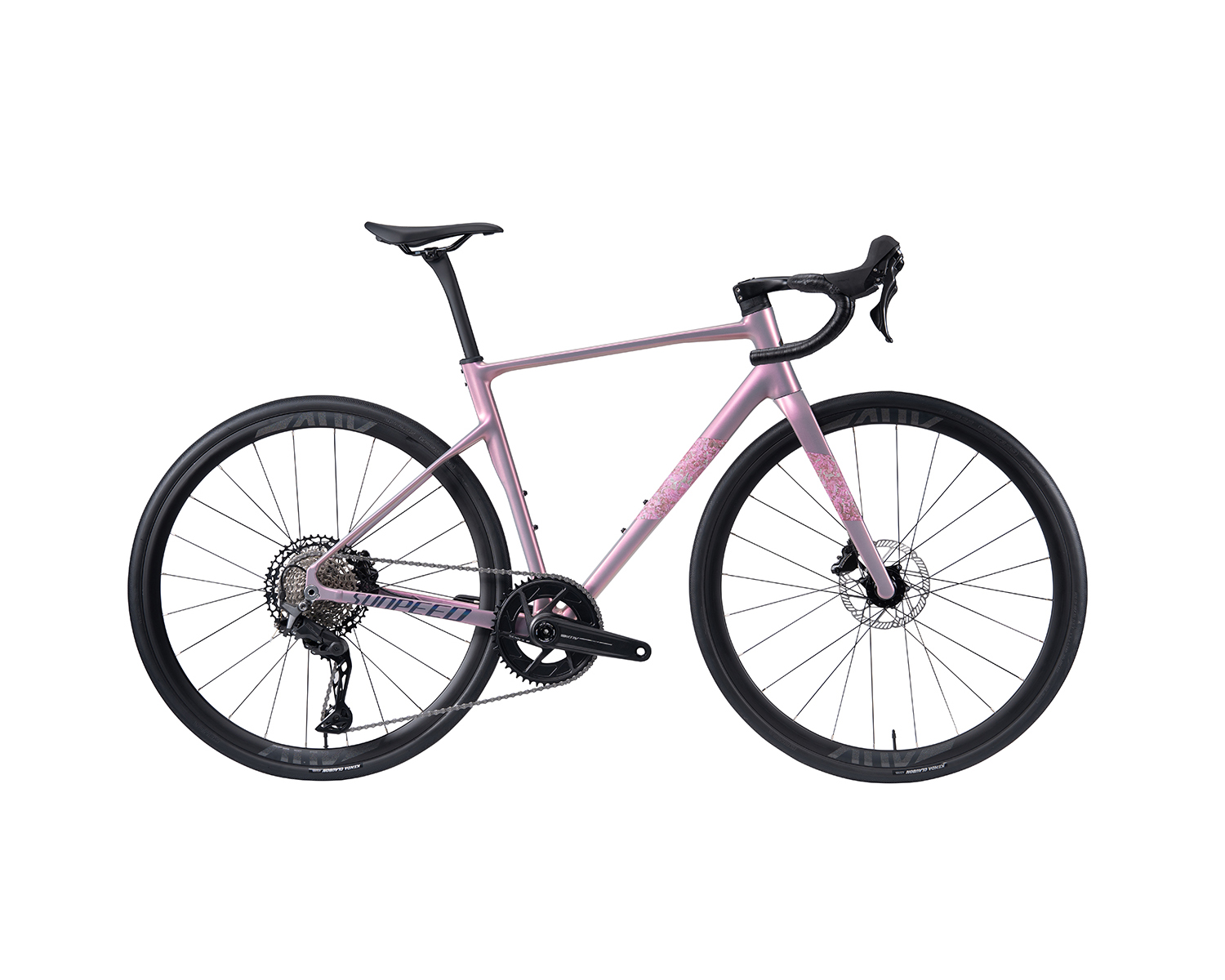 ピンク アルミロードバイク 700C ディスクブレーキ SUNPEEDディスクブレーキ搭載 アルミロードバイク Shimano 105 22速
