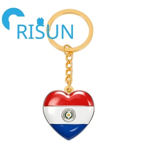 Llavero de Metal Personalizado con Mapa de la Bandera Latinoamericana, Cultura Asunción Paraguay, Souvenir, Regalo - Product Image 2