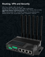 Routeur industriel 5G X-511-QL avec RJ45, température large plage de -30 à +70°C, en métal, IP30, DC 12 à 24V pour grue aérienne sans pilote