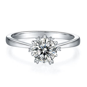 Anelli di fidanzamento e anniversario classici placcati oro con diamante da <span class=keywords><strong>1</strong></span> <span class=keywords><strong>carato</strong></span> certificato GRA Hailer 2026 - Product Image 2