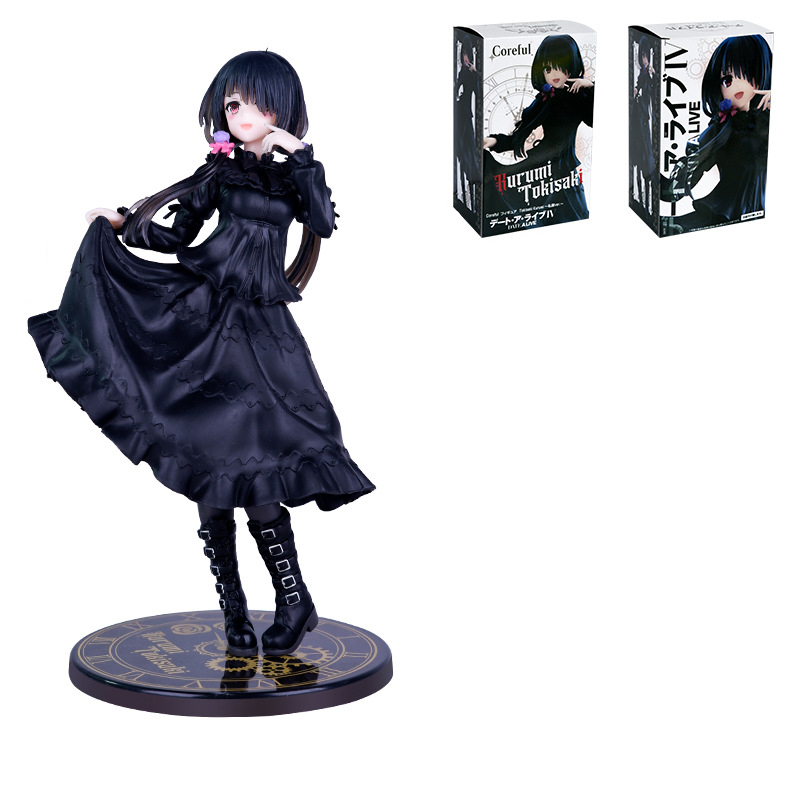 20CM Date a Live Nightmare/tokisaki Kurumi Black Dress Figure