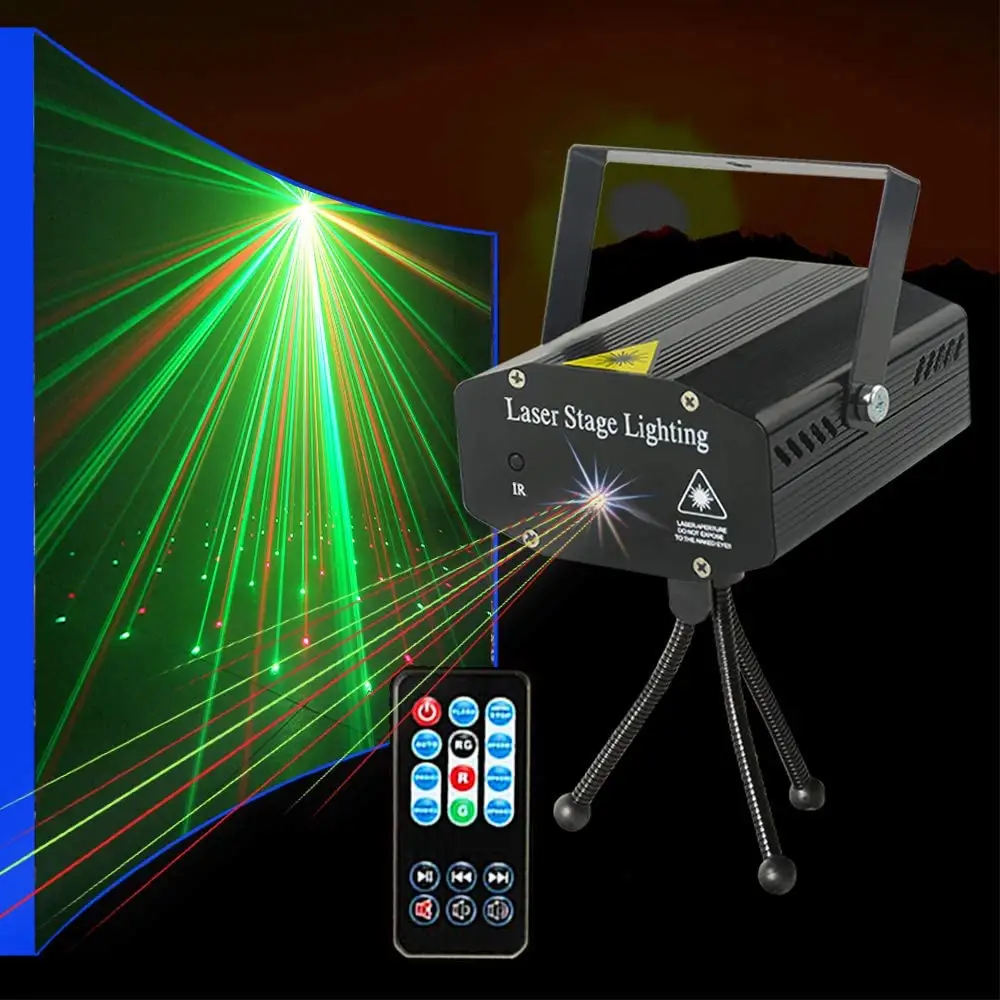 Portable Mini Disco DJ Laser Lumière Télécommande Partie Laser Projecteur de Lumière