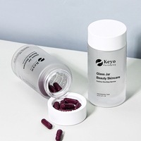 Vente chaude, capsule de blanchiment de verre personnalisée, flacon de vitamine, soin des cheveux, capsule de soin de la peau, pot haut de gamme, joint hermétique, boîte à pilules