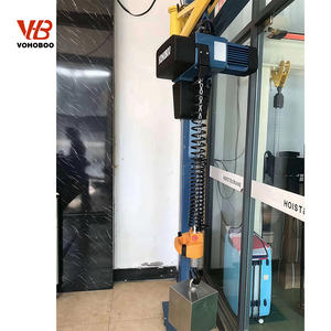 1 Ton Eropa rantai listrik <span class=keywords><strong>Hoist</strong></span> 380V bermotor troli perjalanan halus bahan logam Overhead sistem derek 30M CE ISO - Product Image 4