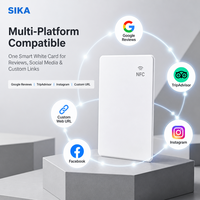 Étiquette NFC personnalisée en PVC blanc SIKA pour avis Google, signalétique de notations, comptoir de magasin, réception, collecte de commentaires clients