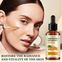 Sérum Visage Anti-Âge et Anti-Acné au Curcuma, Correcteur de Taches Brunes à l'Huile Essentielle et Vitamine C, Hydratant Soin de la Peau Marque Blanche