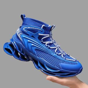 Chaussures de sport pour hommes, antidérapantes, respirantes, à semelle souple et amortie, en maille, à lacets, pour la marche décontractée, tendance mode - Product Image 5