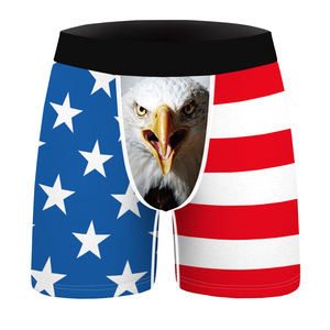 Joyeux Noël Imprimé Taille Moyenne Respirant Hommes Longs Boxers Hommes Noël Confortable Grande Taille Boxers - Product Image 3
