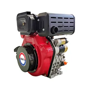 Mesin Diesel Motor silinder mesin Diesel 9hp silinder tunggal Starter elektrik 186f 186fa kecil