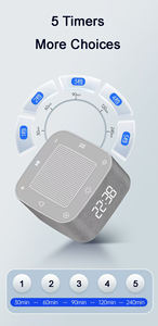 Réveil intelligent portable rechargeable, haut-parleur de bureau, télécommande, horloge, machine à sons naturels, application de sommeil, machine de cinéma maison - Product Image 2