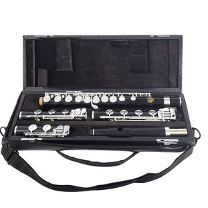 Flauta de Ébano MORESKY / Pé em Dó+Si+Si♭ 16+17+18 Furos Abertos Chave de Mi Banhada a Prata Grenadilla Profissional MFL-1601 - Product Image 6