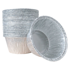 Contenant alimentaire jetable écologique <span class=keywords><strong>en</strong></span> <span class=keywords><strong>aluminium</strong></span> et PVC, bol à riz 130 ml, rond, pour emporter - Product Image 4