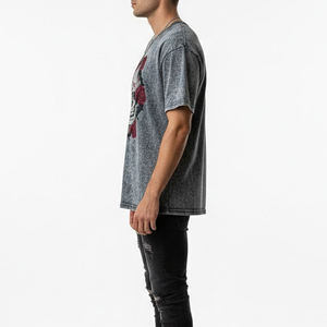 เสื้อยืดสำหรับผู้ชายเสื้อลายกรดซักเสื้อผ้าออกใหม่ - Product Image 3