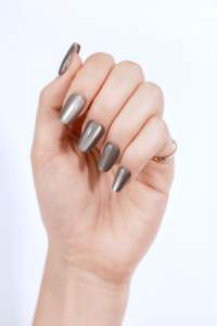 Uñas Postizas Artificiales al por Mayor, Cortas, Redondas, Brillantes, Personalizadas, OEM, ODM, de Fábrica, con Efecto Ojo de Gato Azul - Product Image 4