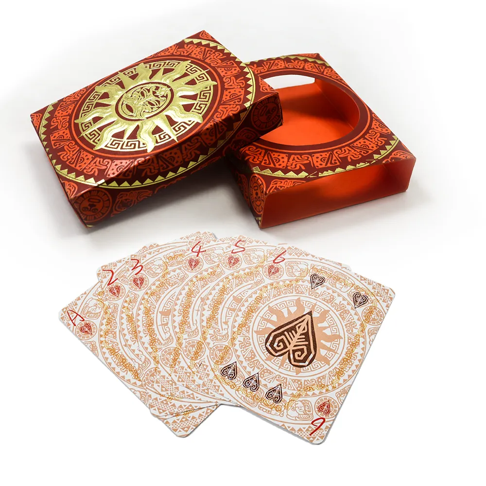 사용자 정의 인쇄 프리미엄 금박 태양 or분노 놀이 카드 디자인 인쇄 자신의 로고 특별 상자 포커 마법의 카드