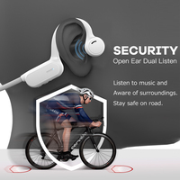 ALOVA Casque d'écoute mains libres de haute qualité Son basse Casque d'écoute sans fil Bluetooth Écouteur audio à oreille ouverte