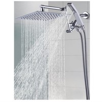 Kit de douche complet multifonctionnel en ABS avec finition électrolytique en acier inoxydable, pommeau de douche réglable à jet pluie, style américain