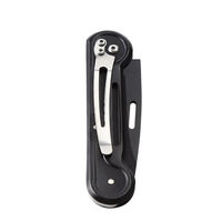 Couteau pliant de poche personnalisable avec manche en plastique camouflage, lame en acier inoxydable 3Cr13, pour survie en extérieur, dos droit, OEM