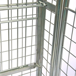 Warehouse Security Detachable Portable Four Sides Wire Mesh <strong>Logistic</strong> Folding <strong>Roll</strong> <strong>Container</strong> Trolley - Product Image 4