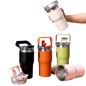 Vaso Térmico de Acero Inoxidable de Gran Capacidad, Unisex, Portátil, de Doble Uso, para Café, con Pajita, para Coche - Product Image 1