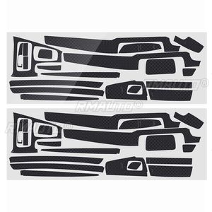 19 piezas RHD para BMW Serie 5 F10 F18 2011-2017, Adhesivos para el Tablero Interior del Coche con Patrón de Fibra de Carbono Brillante/3D Mate - Product Image 1