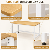 Bureau d'ordinateur industriel personnalisable en gros, bureaux d'écriture en bois peu encombrants, robustes, durables et stables pour le bureau industriel