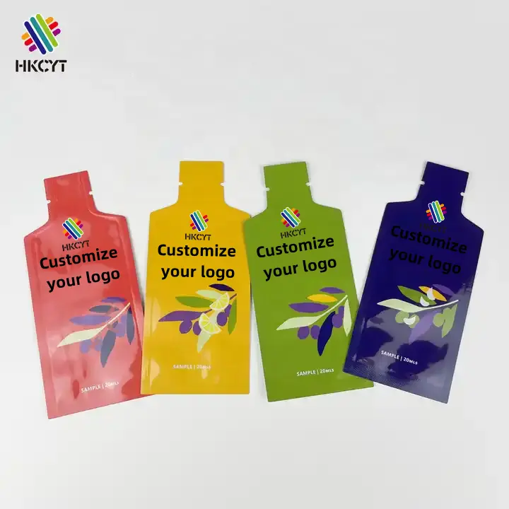 Custom Mylar bags special shaped pouch aluminum foil lined with reusable waterproof juice cosmetic liquid packaging