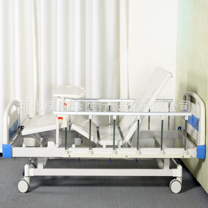 Cama Hospitalaria Manual Versátil con Doble Manivela y Soporte de Respaldo para Cuidado de Ancianos y Enfermería - Disfrute de la Felicidad - Product Image 3