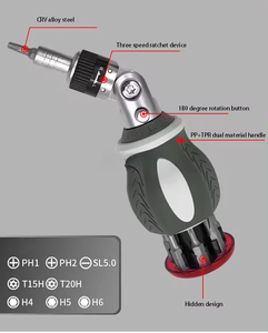 8 in 1 Ratchet Tool 180 Rotating Multi-angle Head Cross Slotted Torx Hexagon Combination <b>Screwdriver</b> <b>Set</b> MYJ-81 <b>Screwdriver</b> <b>Set</b> - Product Image 5