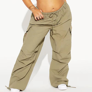 Vente en gros Streetwear personnalisé de haute qualité <span class=keywords><strong>pantalon</strong></span> de survêtement ample en polyester <span class=keywords><strong>grande</strong></span> <span class=keywords><strong>taille</strong></span> pour <span class=keywords><strong>femme</strong></span> à jambes larges - Product Image 2