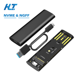 Boîtier SSD M.2 en aluminium avec adaptateur <span class=keywords><strong>USB</strong></span> Type C <span class=keywords><strong>NVMe</strong></span>, compatible avec les clés M et B&M - Product Image 1