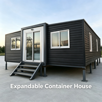Maison conteneur préfabriquée extensible à deux ailes, maison mobile pliable, étanche, pour villa de vacances