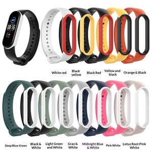 Bracelet en silicone TPU pour Xiaomi <span class=keywords><strong>Mi</strong></span> <span class=keywords><strong>Band</strong></span> 5/6 <span class=keywords><strong>Amazfit</strong></span> <span class=keywords><strong>Band</strong></span> 5, bracelet bicolore, 16 couleurs, léger, directement de l'usine - Product Image 4