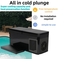 Bañera acrílica de inmersión en frío todo en uno, cubierta aislada, Sauna escalonada, 500L, filtro grande de ozono de agua, WiFi, Control inteligente, Enfriador de baño de hielo