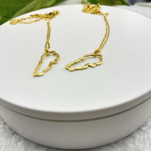 Colliers avec carte <span class=keywords><strong>du</strong></span> <span class=keywords><strong>Liban</strong></span>, design de contour, pendentif en acier inoxydable, or 18 carats, bijoux minimalistes, vente en gros, collier avec carte de forme personnalisée - Product Image 6