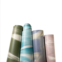 Tapis de yoga de luxe en marbre de 4,5 mm, haute résistance, écologique, en PU et caoutchouc naturel, pour l'entraînement sportif