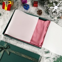 Boîte-cadeau de Noël rouge vert foncé emballage vide en carton pour pyjama écharpe portefeuille chaussettes UV avantage grande boîte de réveillon de Noël