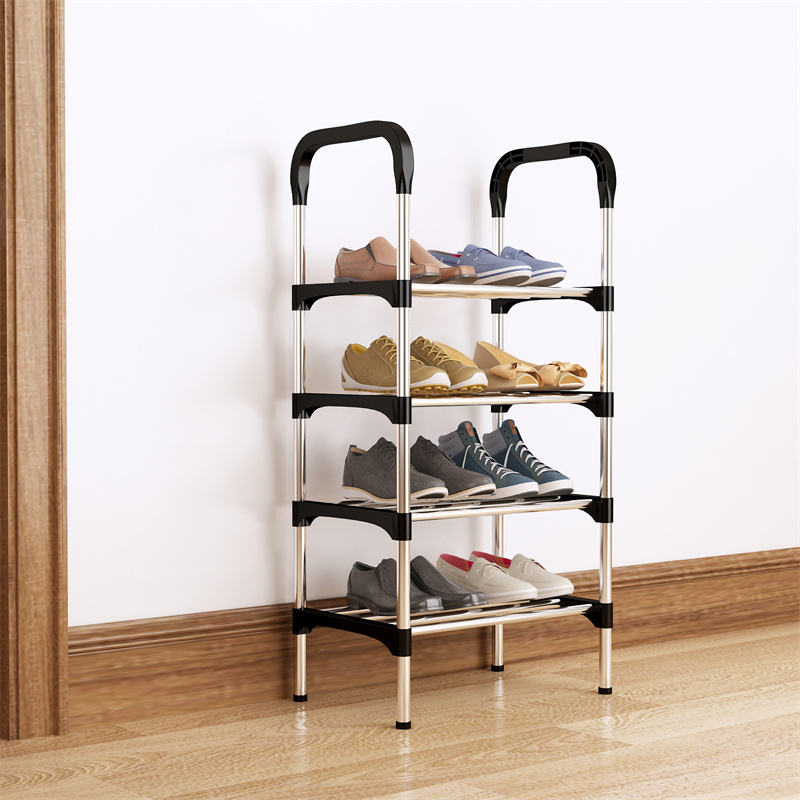 42cm Small Size Steel Pipe Shoe Racks Space-Saving Entryway