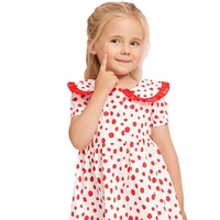 Robe d'été personnalisée pour filles en dentelle à pois, OEM, plusieurs couleurs, écologique, échantillon en 7 jours |   En stock |   Usine de vêtements pour enfants Foshan