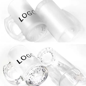 USA warehouse 16oz sublimazione Blanks boccali di birra logo personalizzato tazza bicchiere da birra trasparente smerigliato <span class=keywords><strong>colorato</strong></span> - Product Image 3