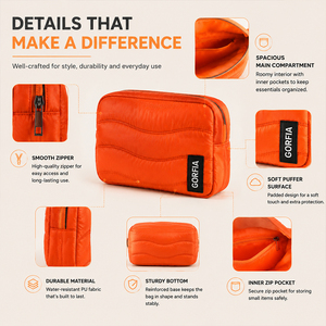 Bolso de Mano Acolchado Suave para Mujer y Hombre, Venta al por Mayor de Fábrica, Cartera Ligera con Cremallera, Monedero Casual para Uso Diario - Product Image 6