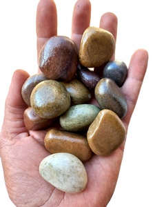 Wholesale Semi Polished Natural River Pebbles Waterproof Coated Mixed Color <b>Stones</b> for Outdoor Paving Exterior Garden - Product Image 3