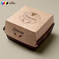 Caja de Embalaje para Hamburguesas Tipo Concha, Material Desechable de Grado Alimenticio, Logotipo Personalizado, Dimensiones Personalizadas