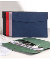Organisateur de documents A4 en cuir PU, cadeau d'entreprise promotionnel de luxe, fournitures de bureau personnalisées avec logo, faible MOQ