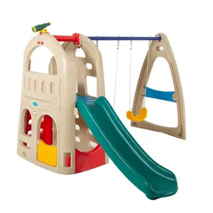 MT-HT047 Outdoor And Indoor Kids Playground Plastic Swing And Slide